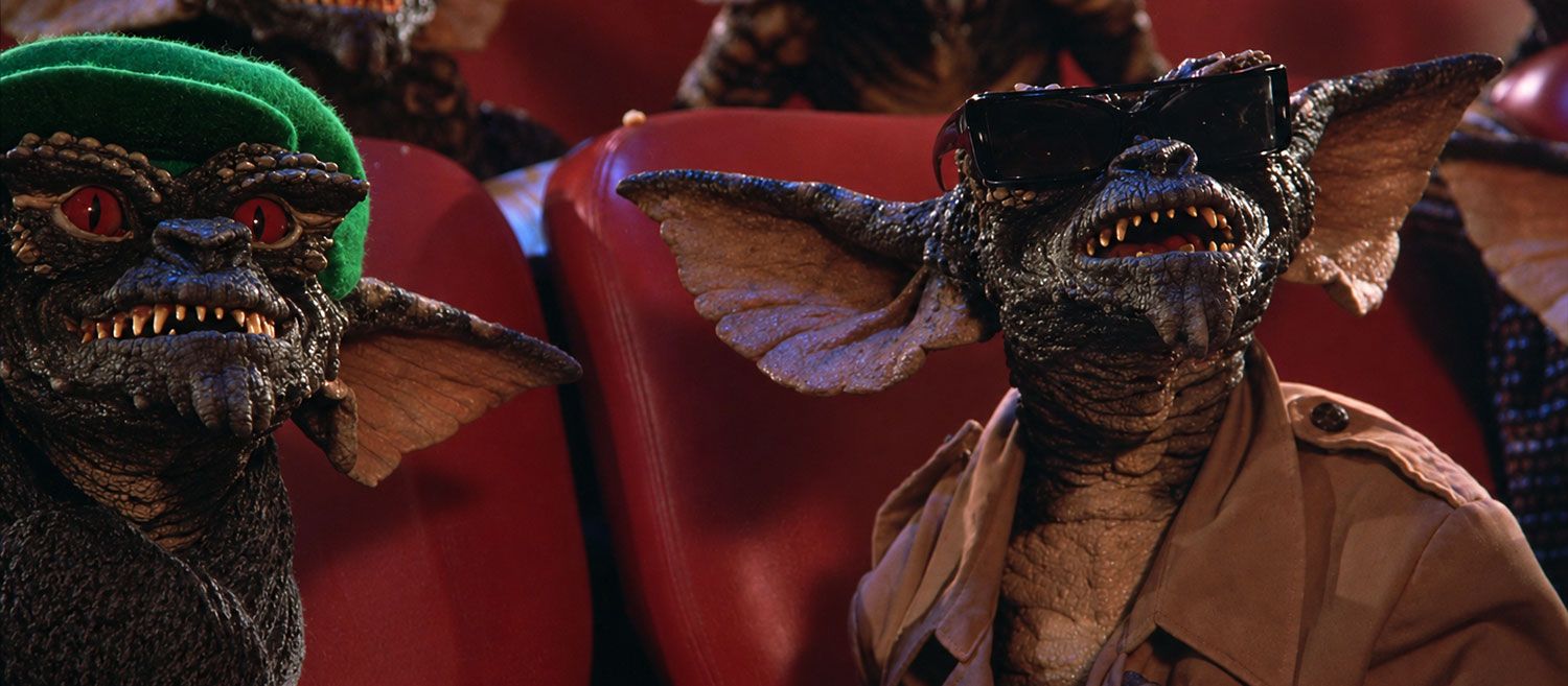Gremlins inside the Kingston Falls movie theater