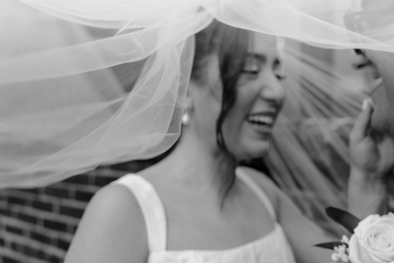 Bride and groom sharing a first look at their intimate Nashville wedding at The Maxwell Room.