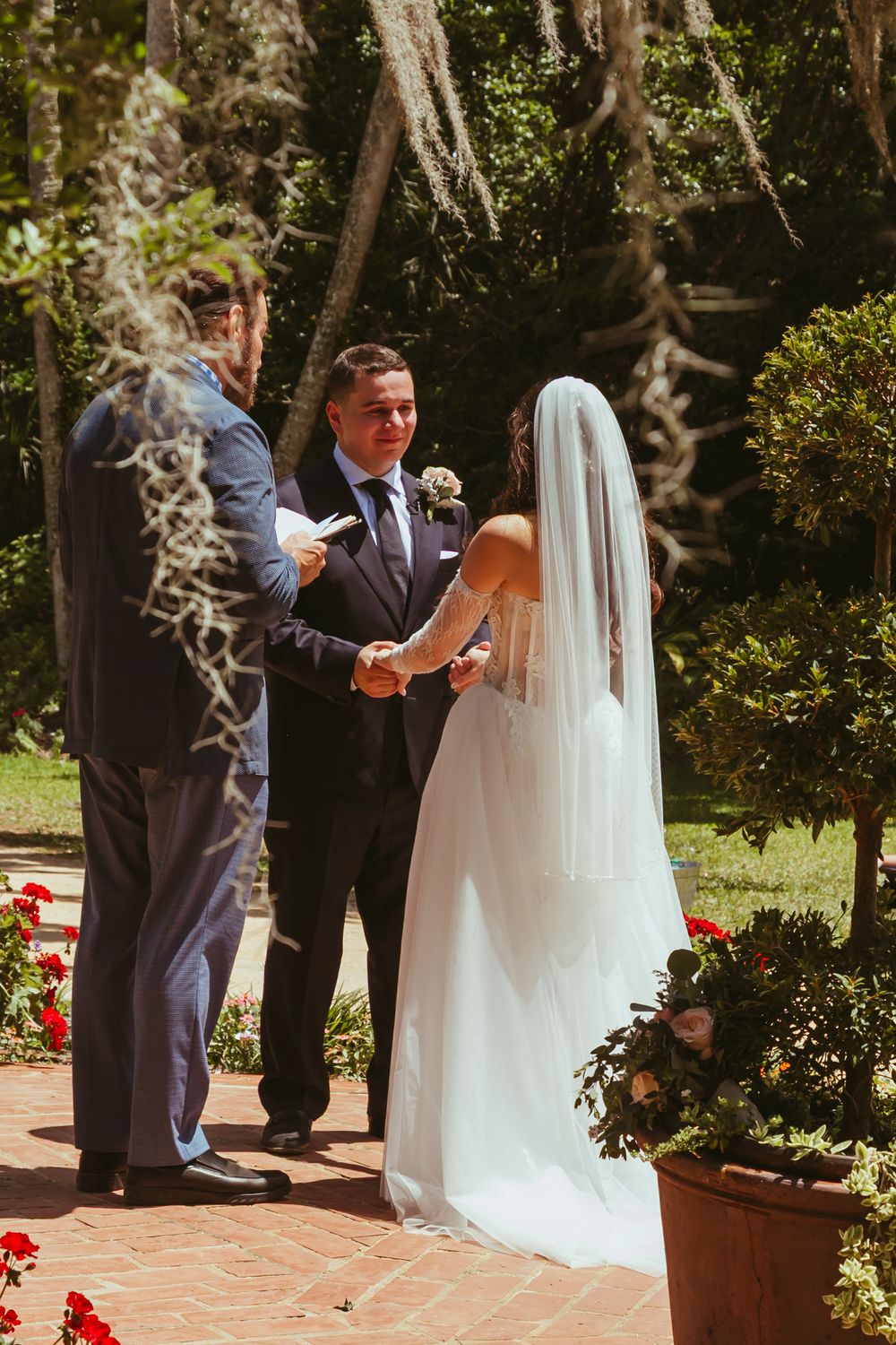 Washington Oaks Gardens State Park Wedding in Palm Coast, Florida. Ceremony photography.