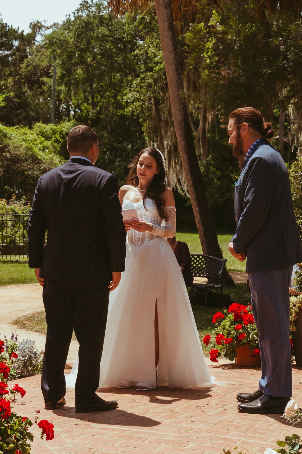 Washington Oaks Gardens State Park Wedding in Palm Coast, Florida. Ceremony photography.