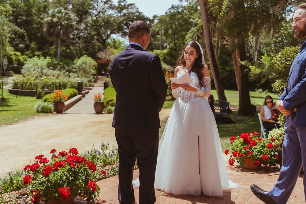 Washington Oaks Gardens State Park Wedding in Palm Coast, Florida. Ceremony photography.