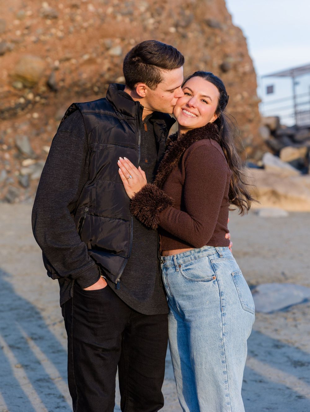 After the proposal at the beach in Dana Point