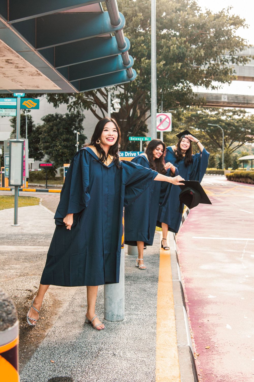 group of friends portrait university graduation shoot in singapore