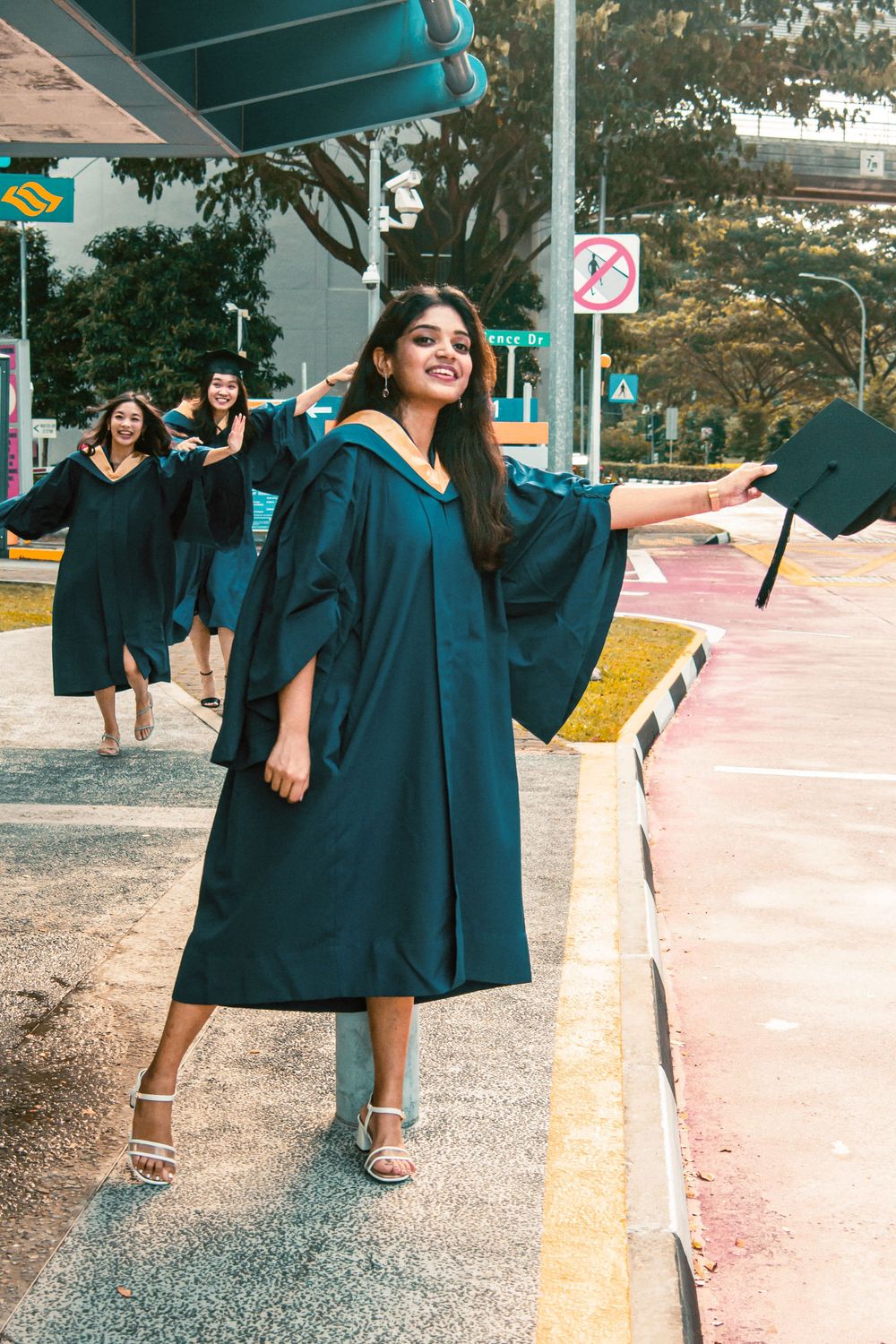 group of friends portrait university graduation shoot in singapore