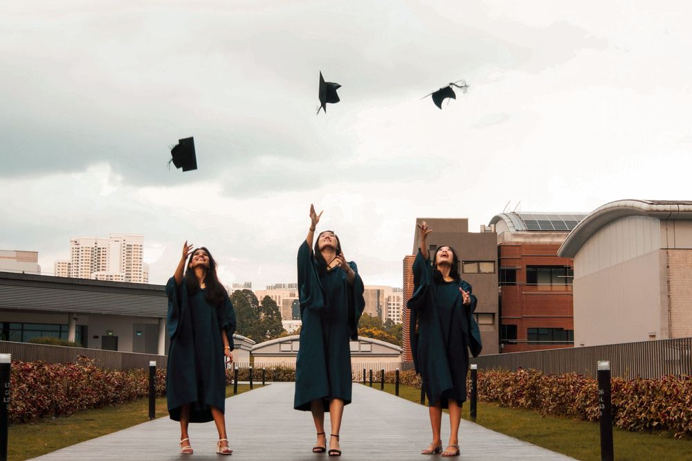 group of friends portrait university graduation shoot in singapore
