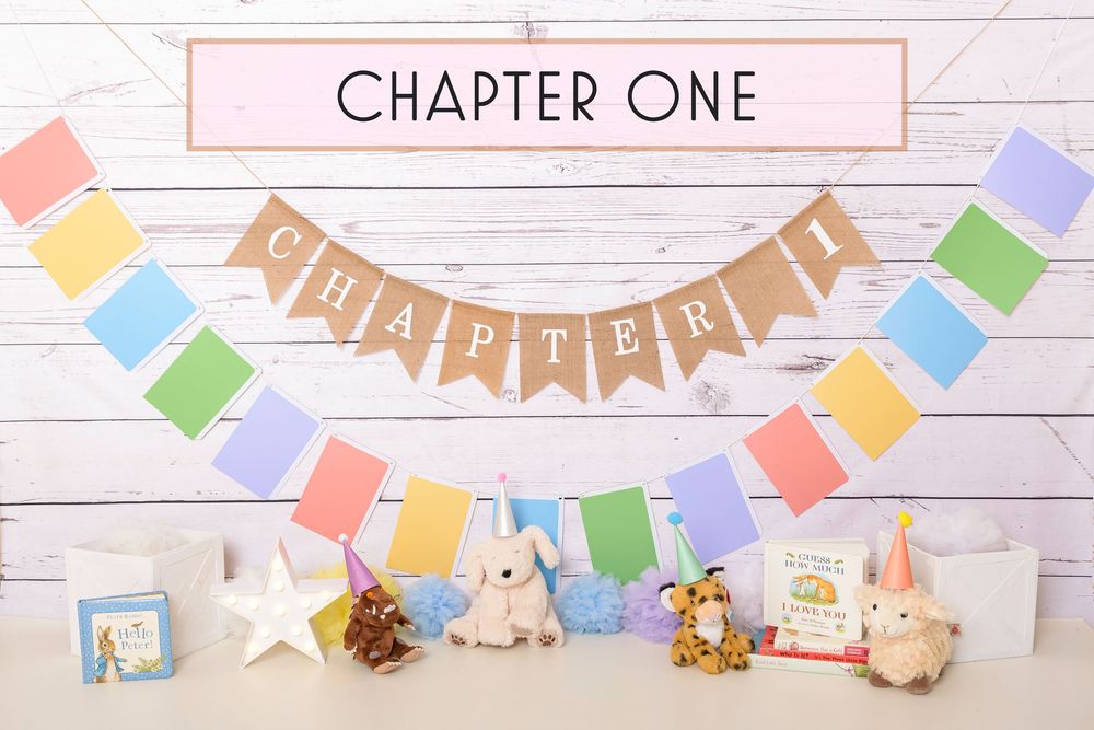 Chapter One Cake Smash Theme - Bear and Bunny Photography