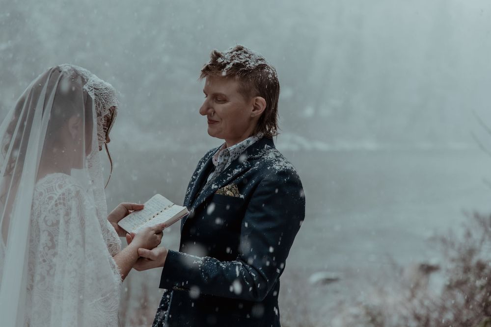 Mountain Elopement Photograph taken by PNW Elopement Photographer.