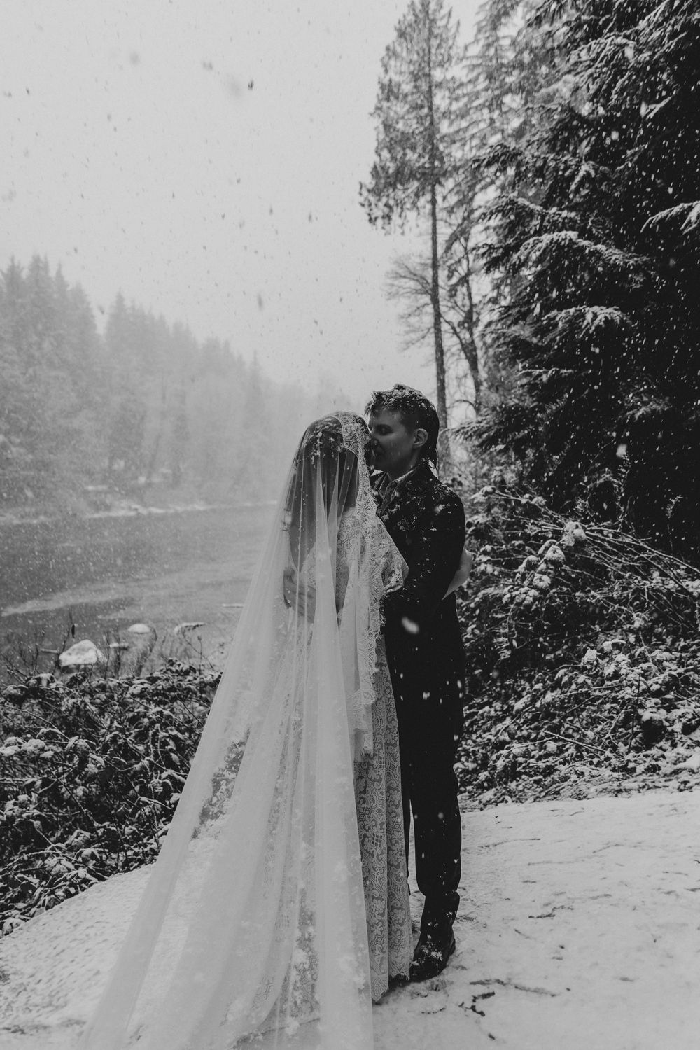 Mountain Elopement Photograph taken by PNW Elopement Photographer.
