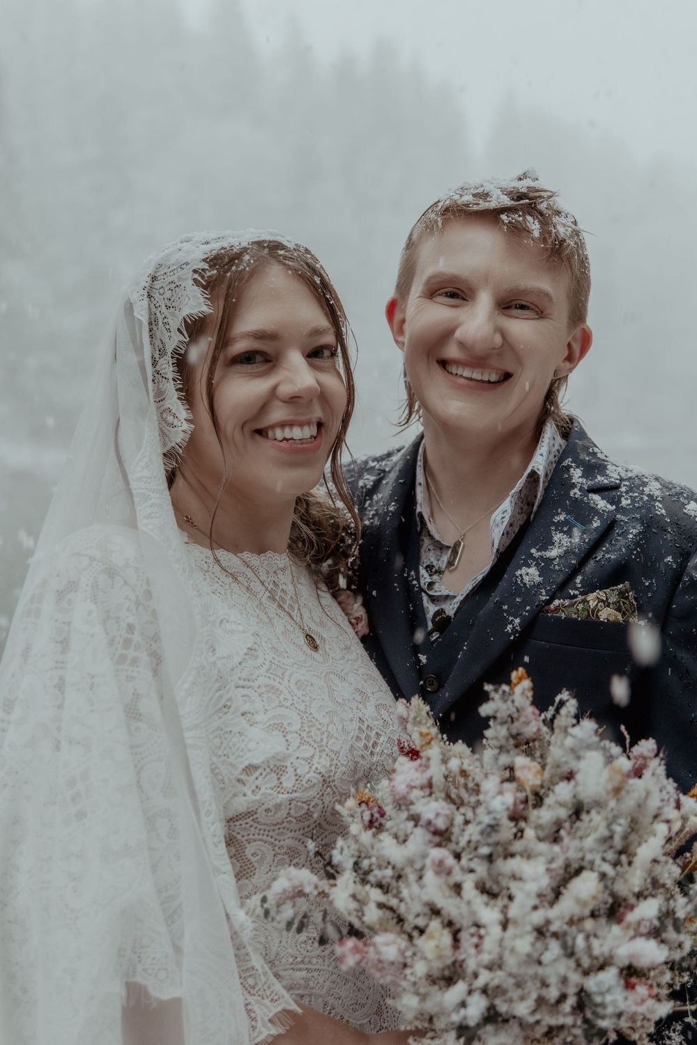 Mountain Elopement Photograph taken by PNW Elopement Photographer.