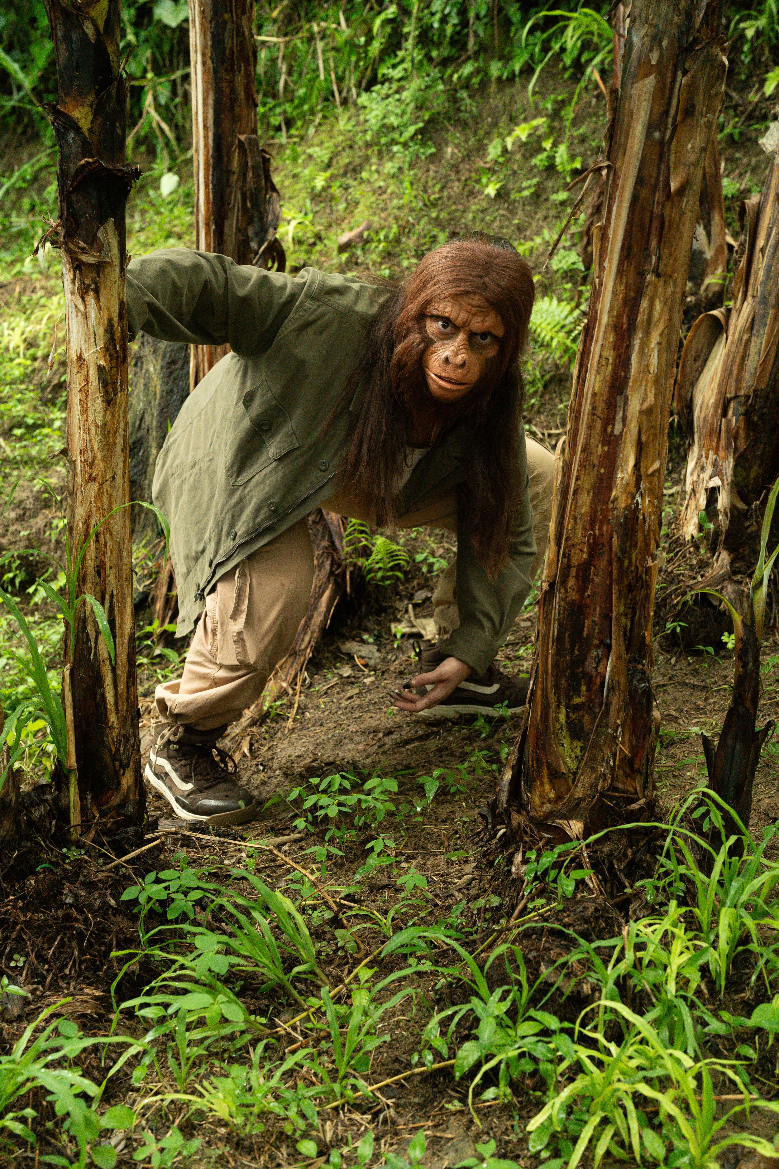 Monkey sfx makeup realistic girl ape