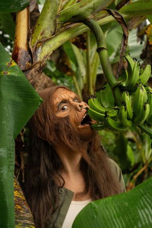 Monkey sfx makeup realistic girl ape