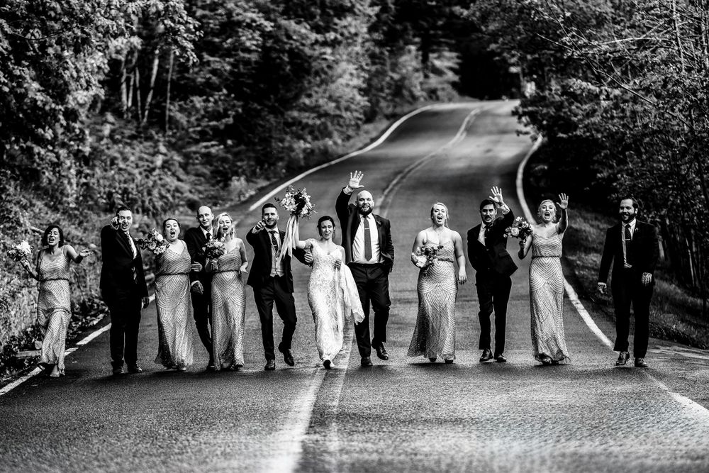 Creative professional Rhode Island wedding photographer capturing authentic moments at Full Moon Resort in Upstate New York