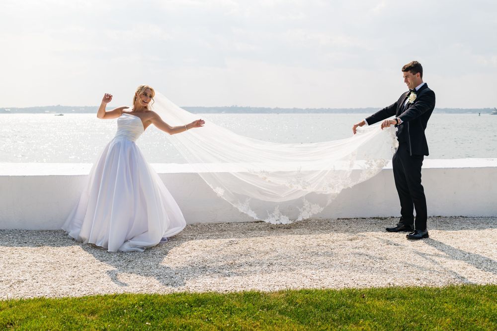 Creative professional Rhode Island wedding photographer capturing authentic moments at Belle Mer