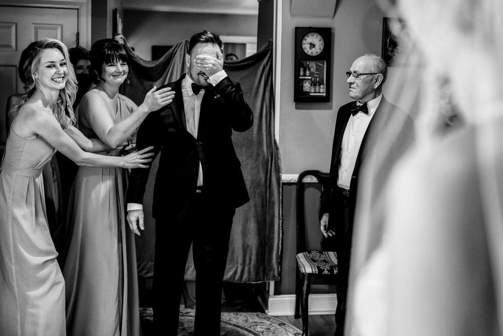 Creative professional Rhode Island wedding photographer capturing authentic moments at Whitby Castle in NY