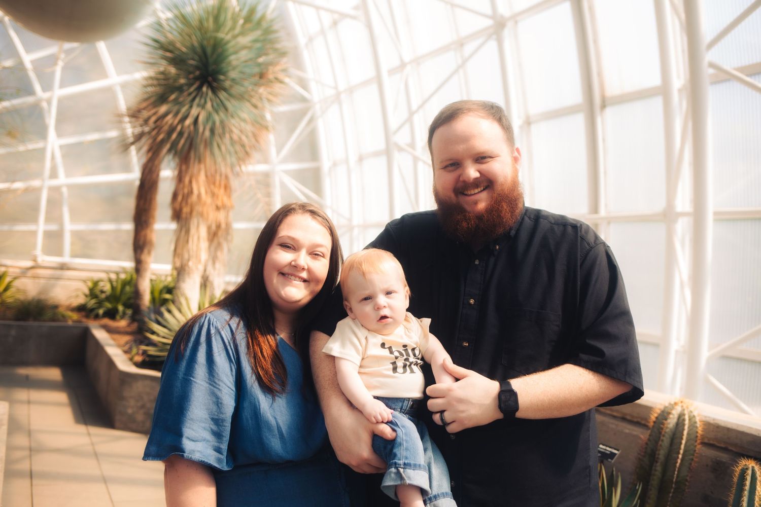 bright family portrait to the myriad gardens in downtown OKC