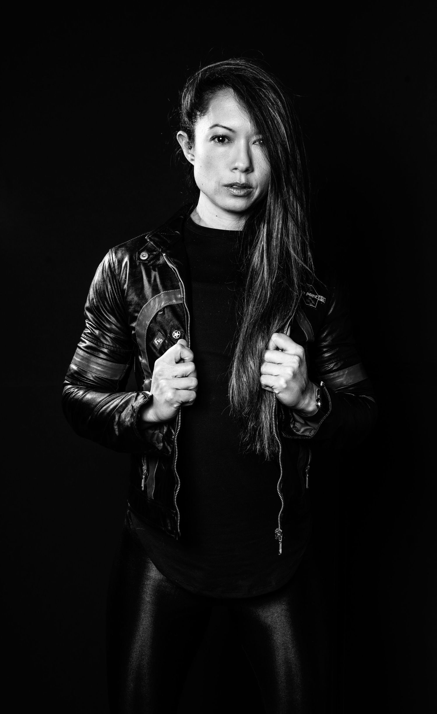 Photograph of Mimi Frank Photography in Edmonton, Alberta, Canada. Mimi Frank specializes in black and white luxury editorial boudoir photos