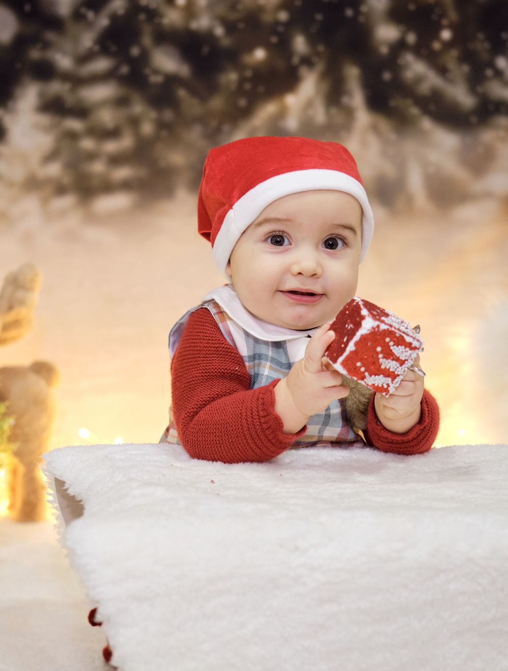 Bebe vestido de Pai natal
