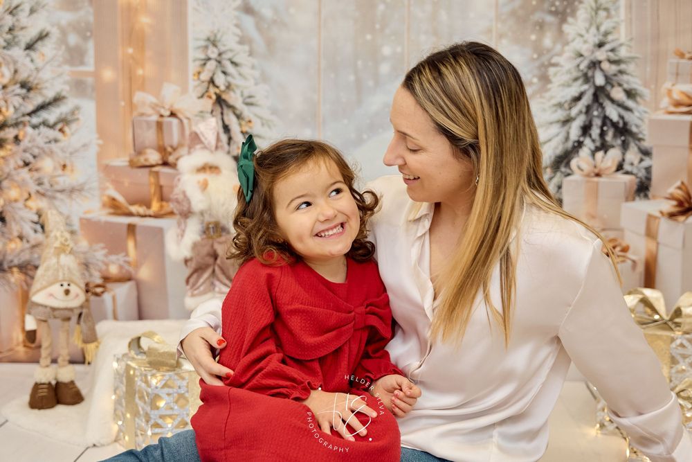 sessão de Natal mãe e filha