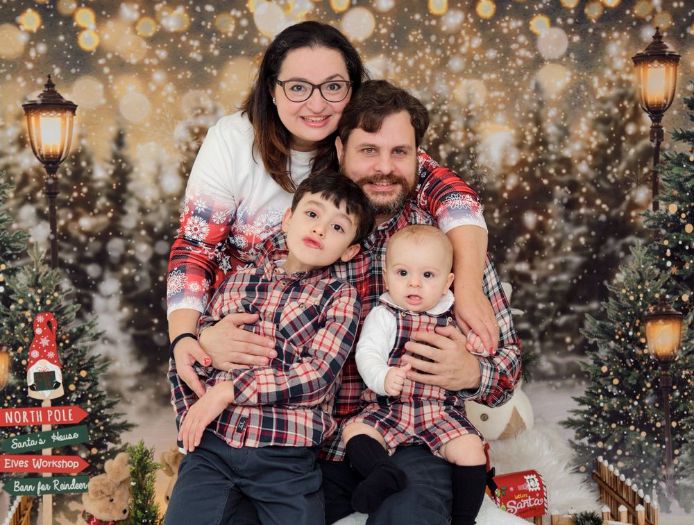 familia com sessão de natal