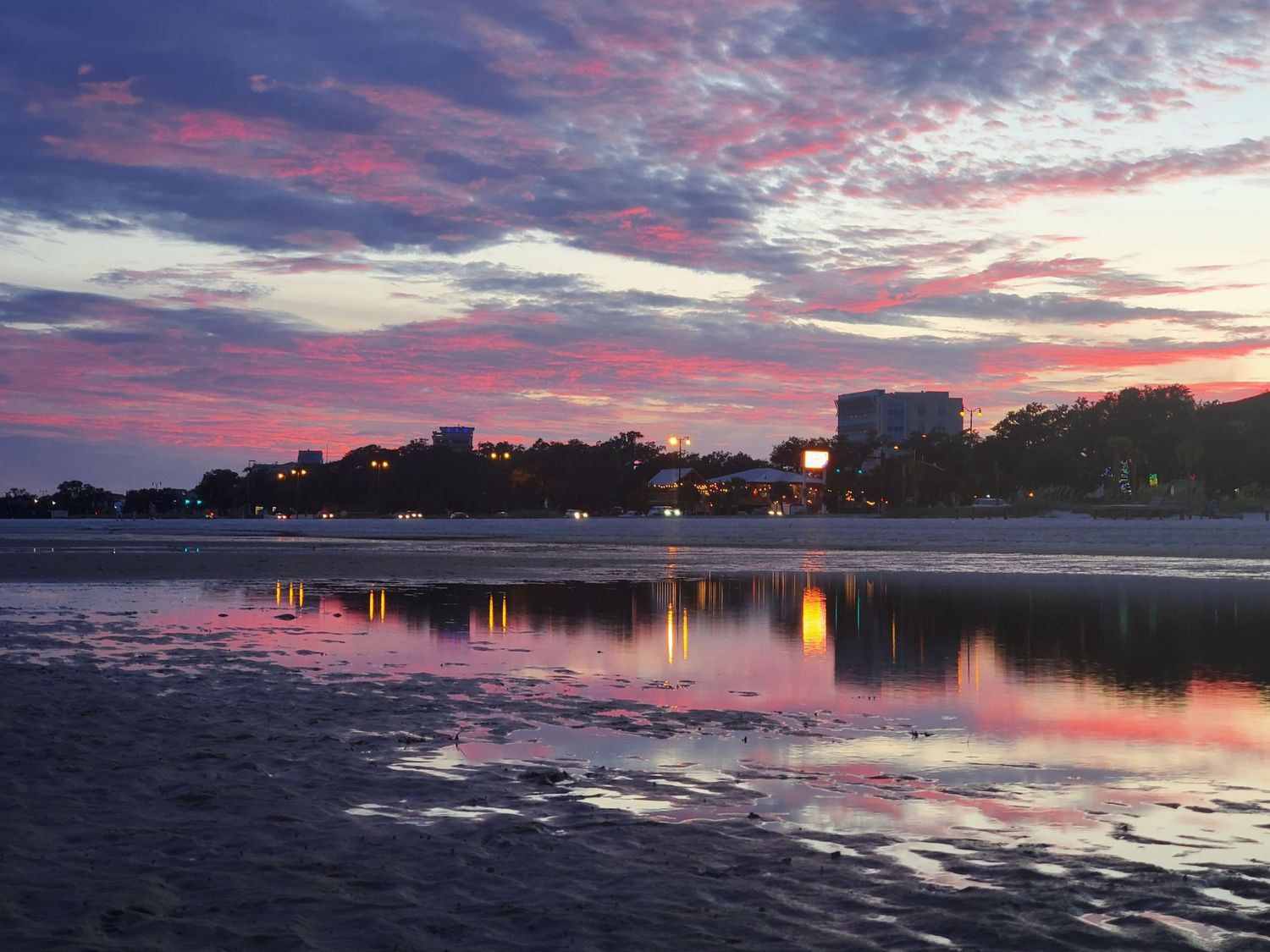 Sunset, Reflection, beach, outdoors
