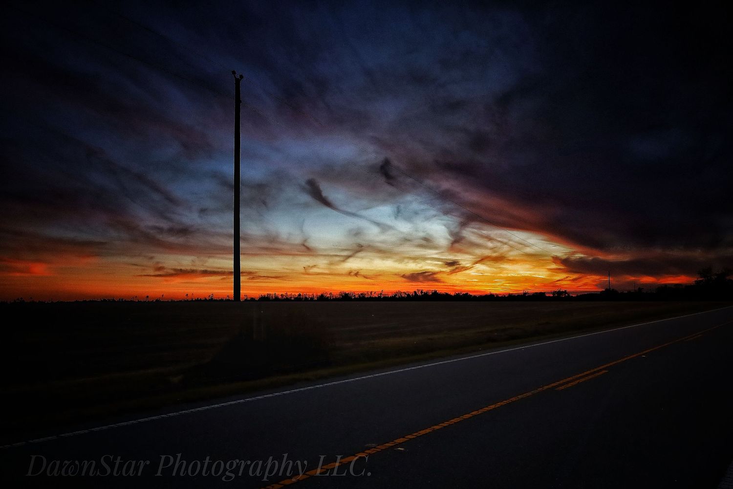 Sunset, Highway, Florida