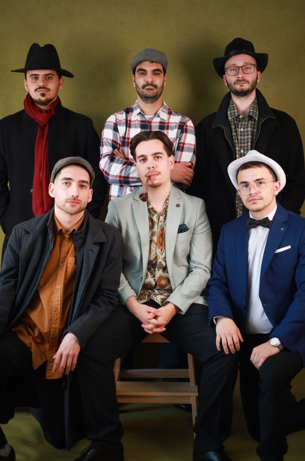 Sessão fotográfica de grupo no estúdio Coral, Porto