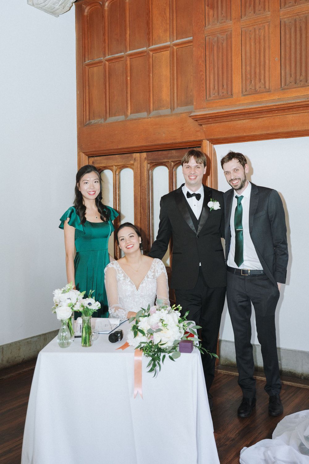 Elegant indoor wedding photography at Hart House in Toronto, capturing romantic moments.