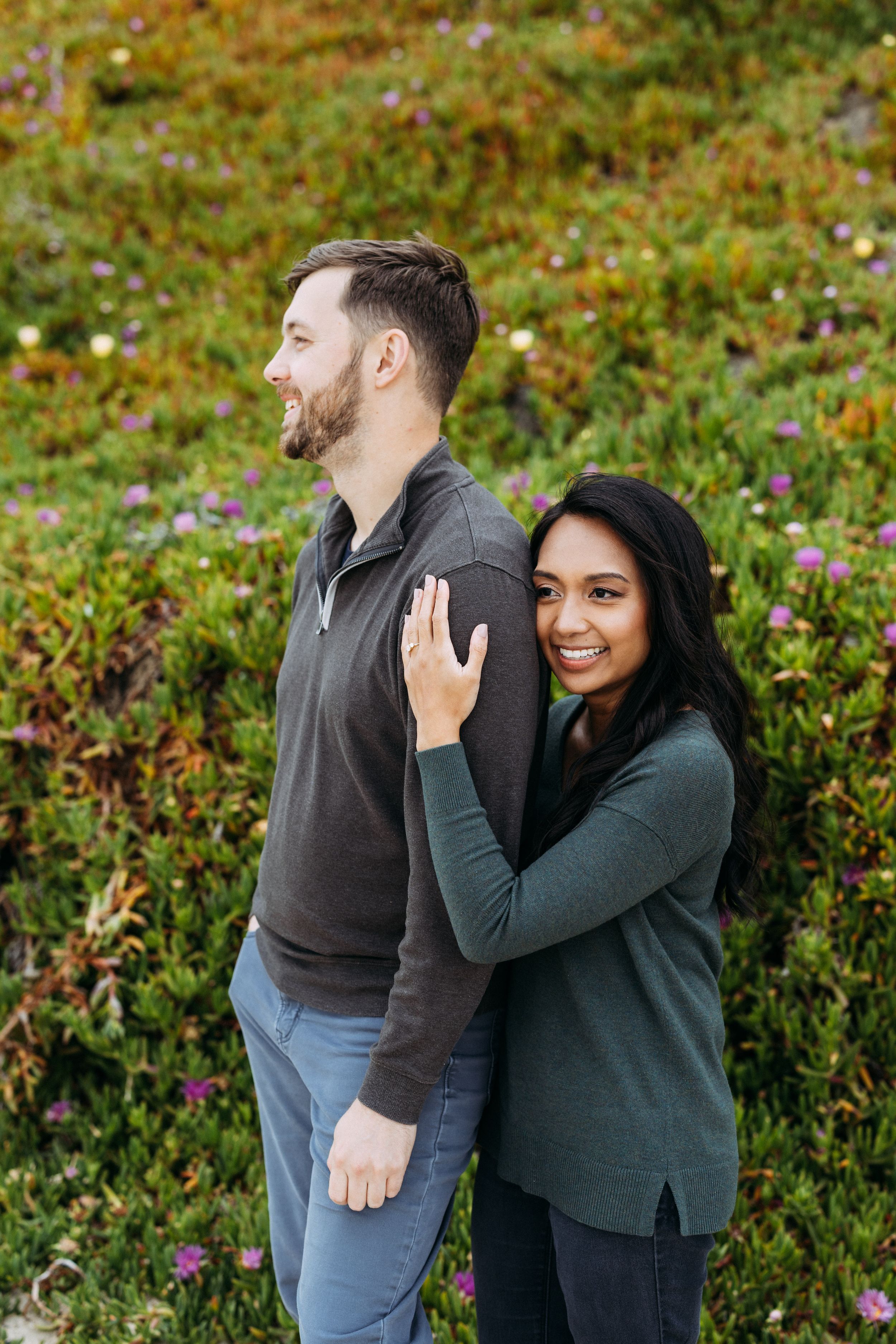 Poplar Beach California engagement photo