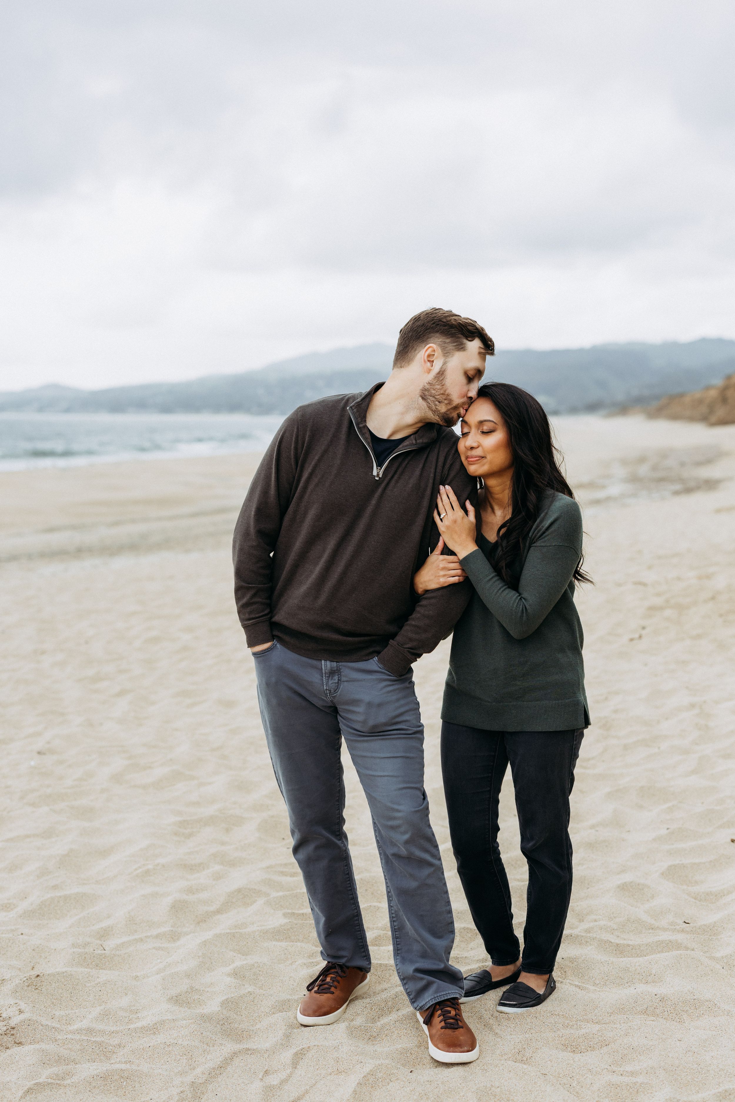 Northern California coastal engagement photo