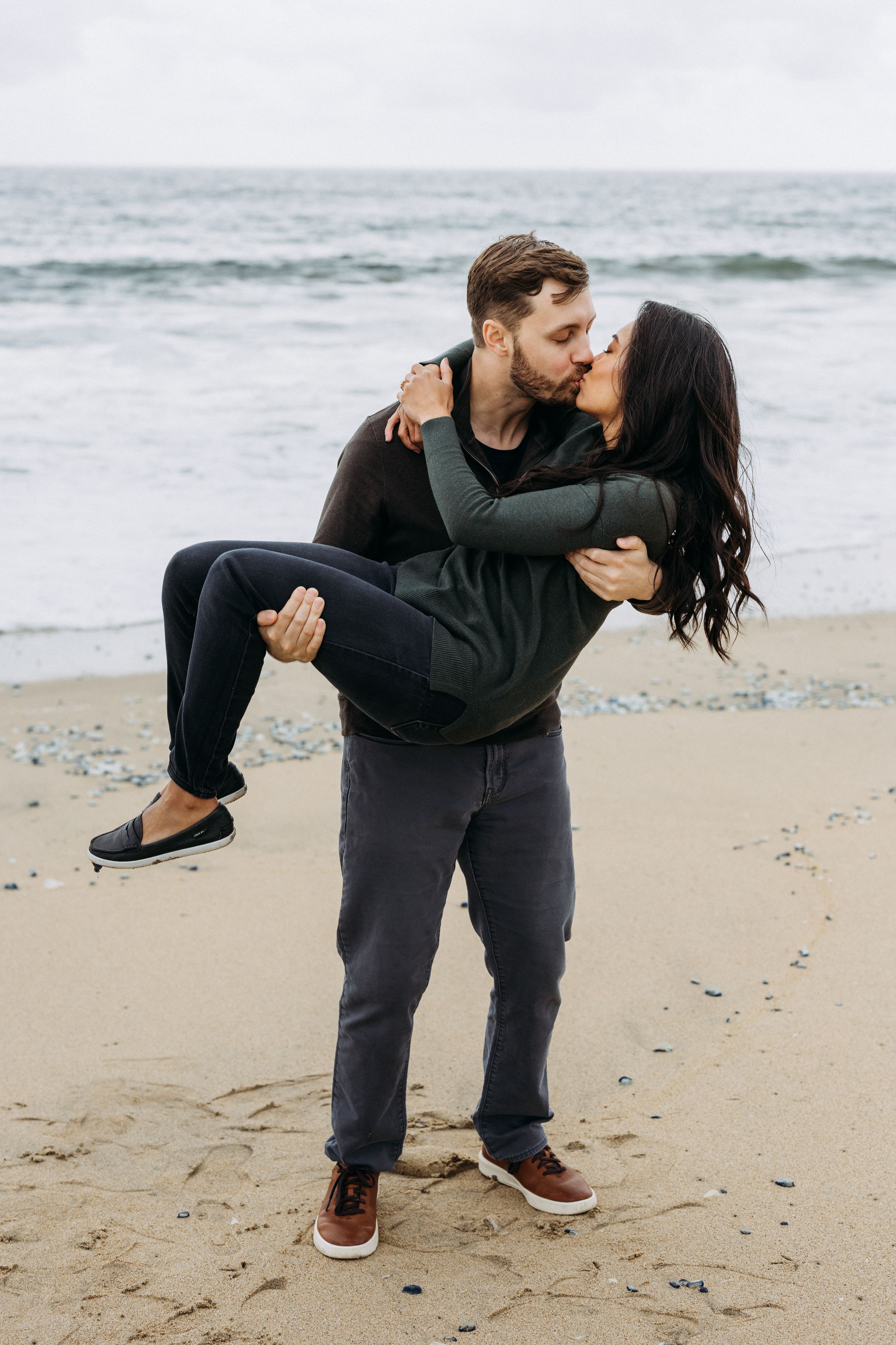 Northern California coastal engagement photo