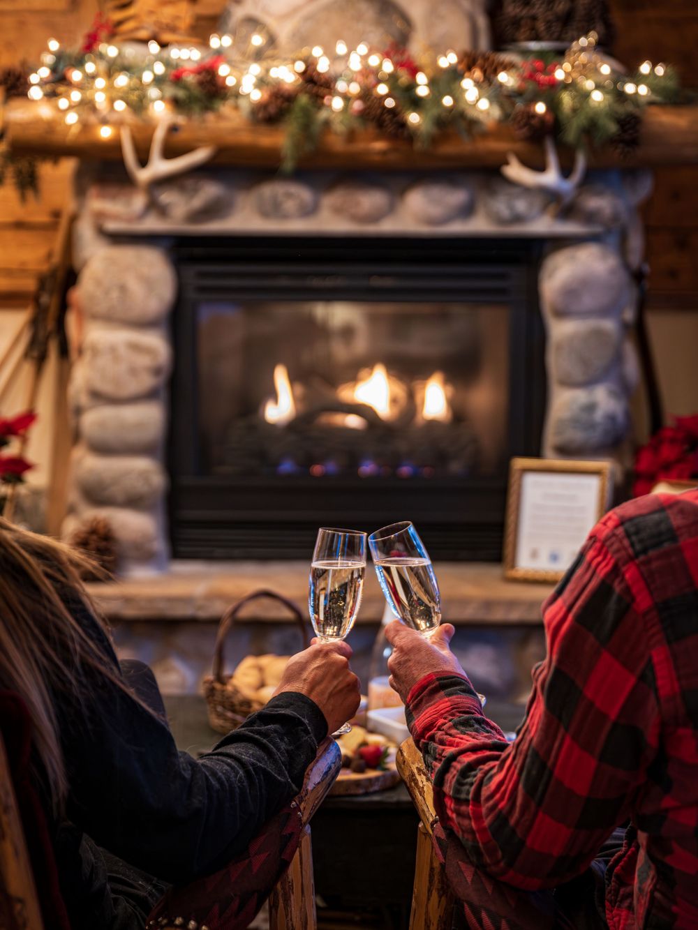 Shot of a couple enjoying wine at the Minturn Inn by Denver Hospitality, Travel & Tourism photographer Captain Colorado Photography.