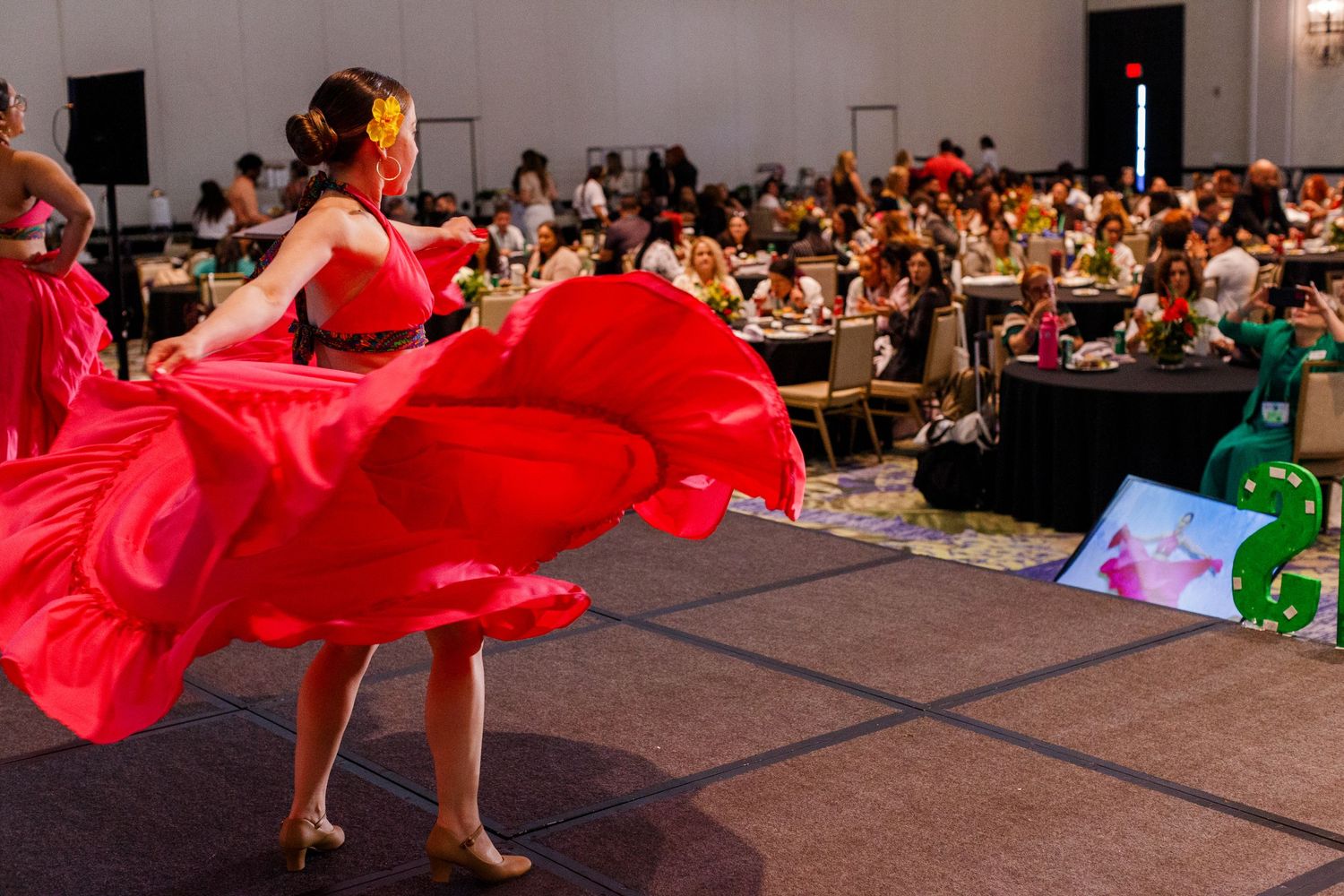 Dancers on stage at the Spring Educators Conference held at the Wyndham Grand Rio Mar in Rio Grande, Puerto Rico.