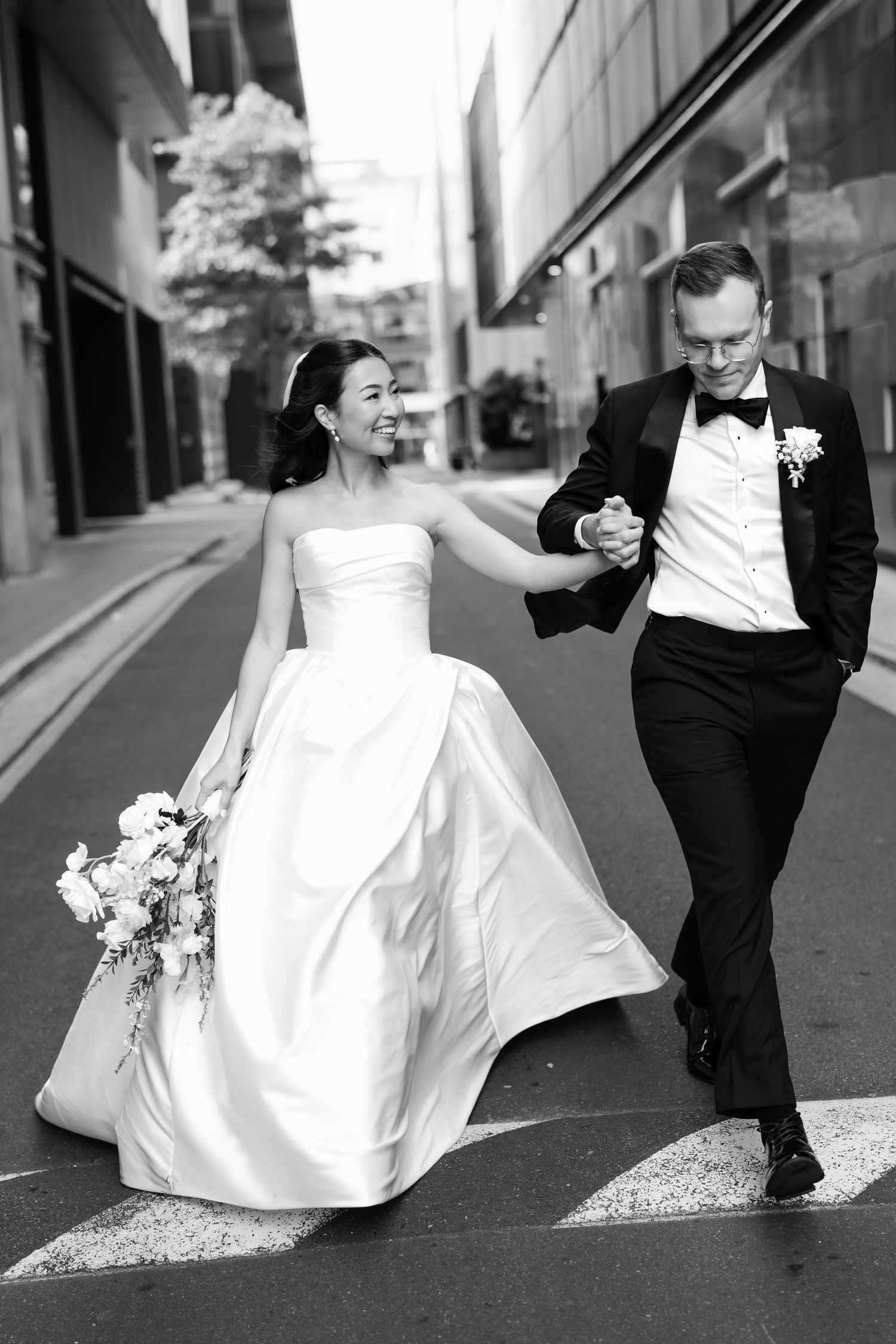 Dianne and Max Sunnybrae Estate wedding in Adelaide, sharing a romantic newlywed moment with natural light and elegant surroundings