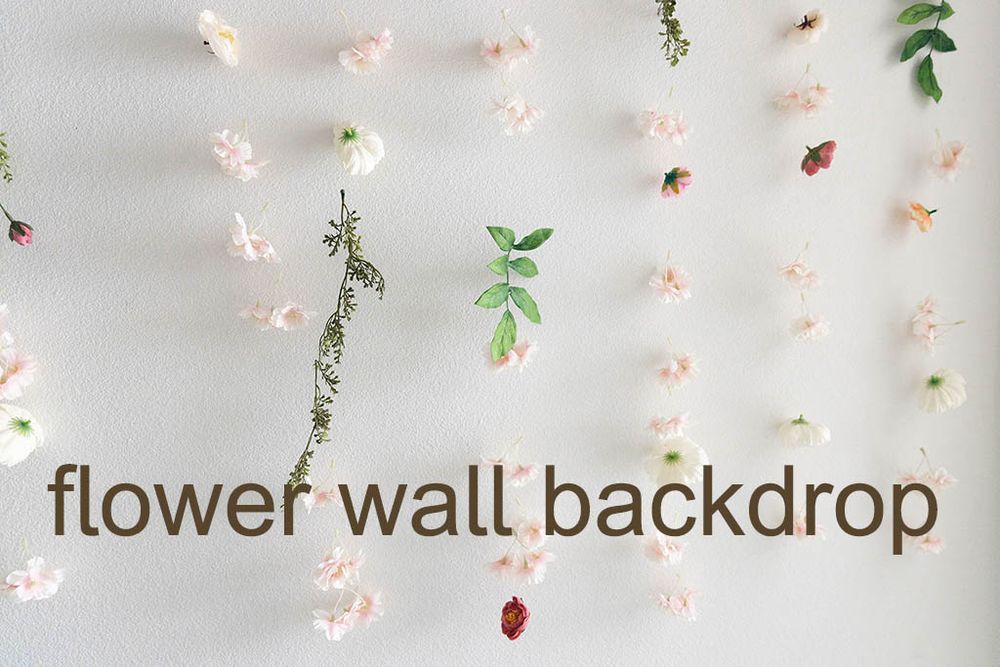 Delicate flower wall backdrop for baby and child photography in Murrieta area.