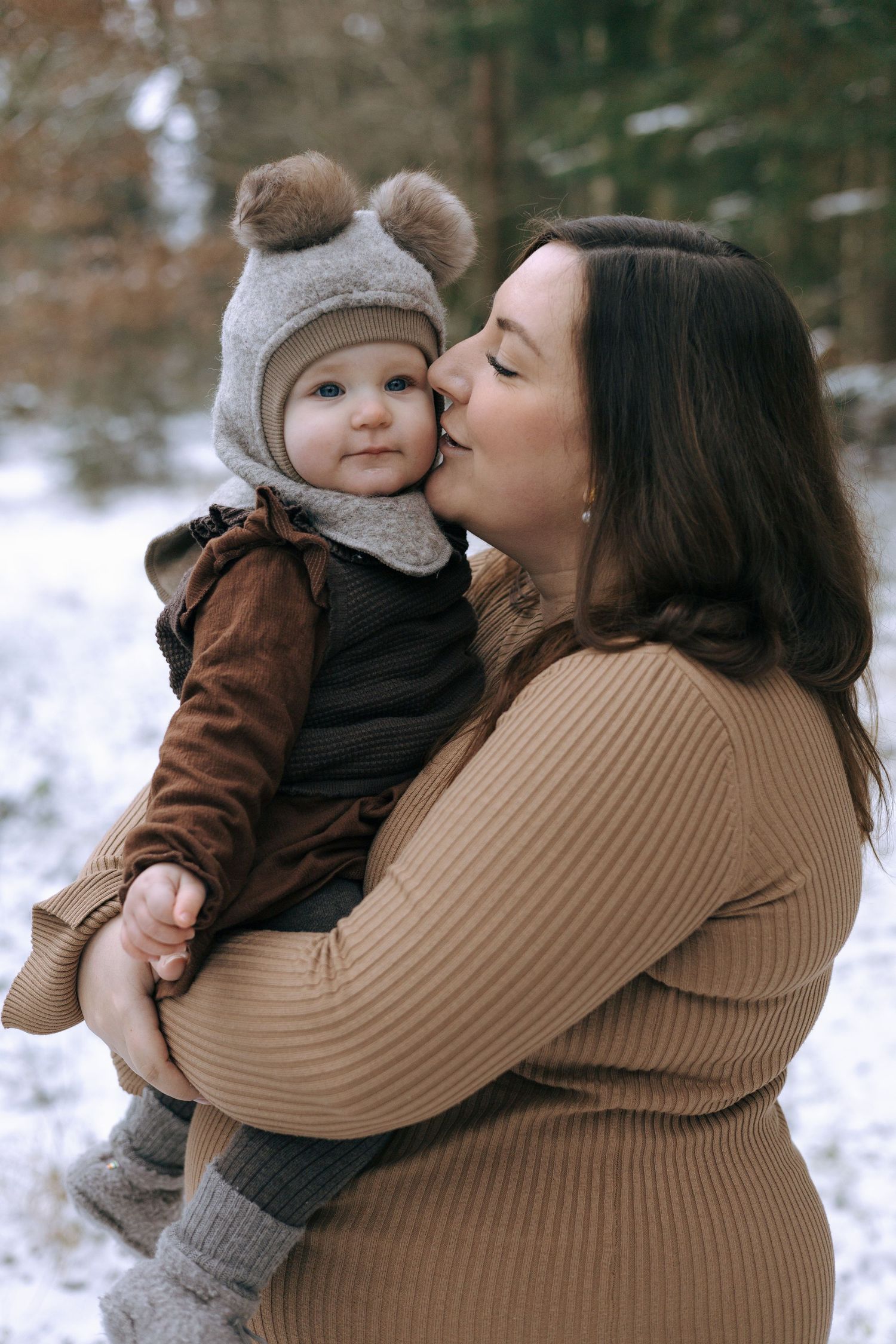 Sne vejr, familiebilleder magisk sne vejr. fotograf randers