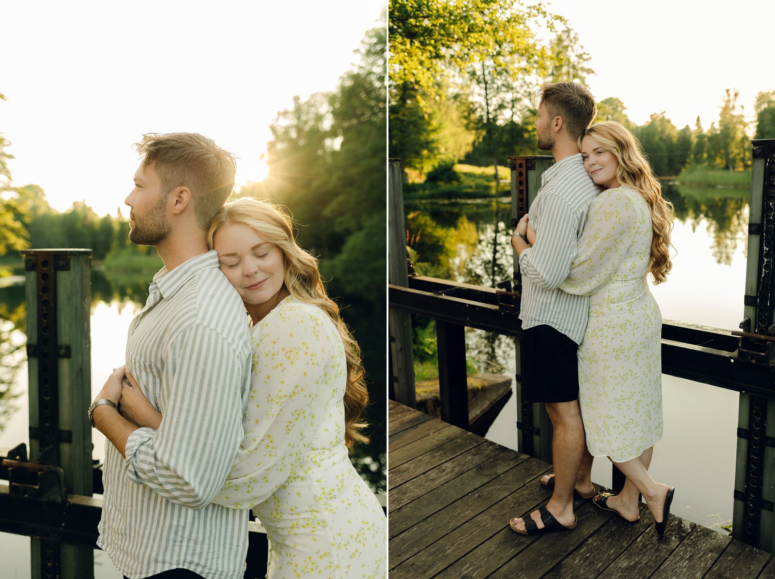 Parfotografering med Martina och Sebastian i Borgvik utanför Karlstad. Fotograf Rebecca Nordin.
