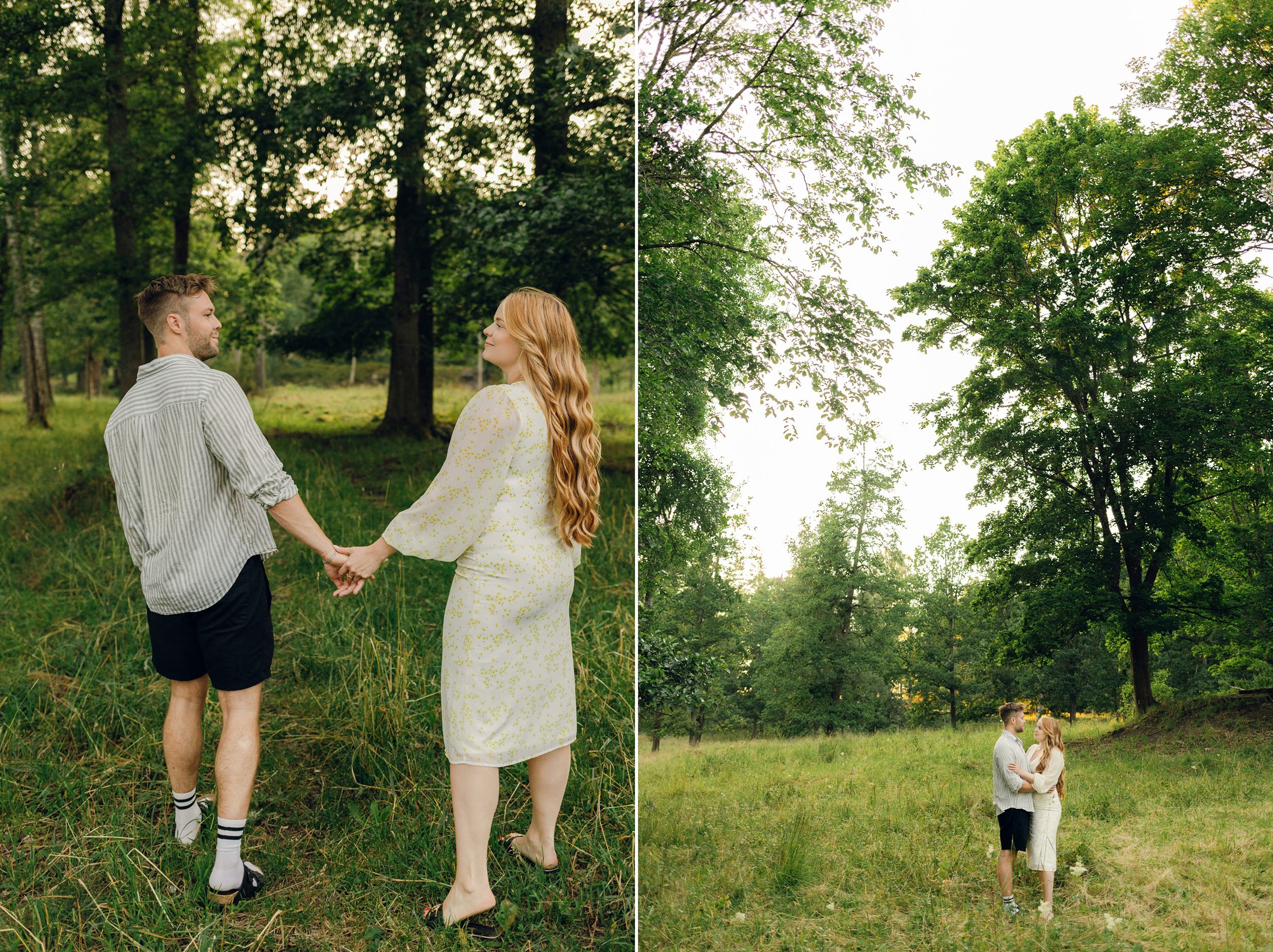 Parfotografering med Martina och Sebastian i Borgvik utanför Karlstad. Fotograf Rebecca Nordin.