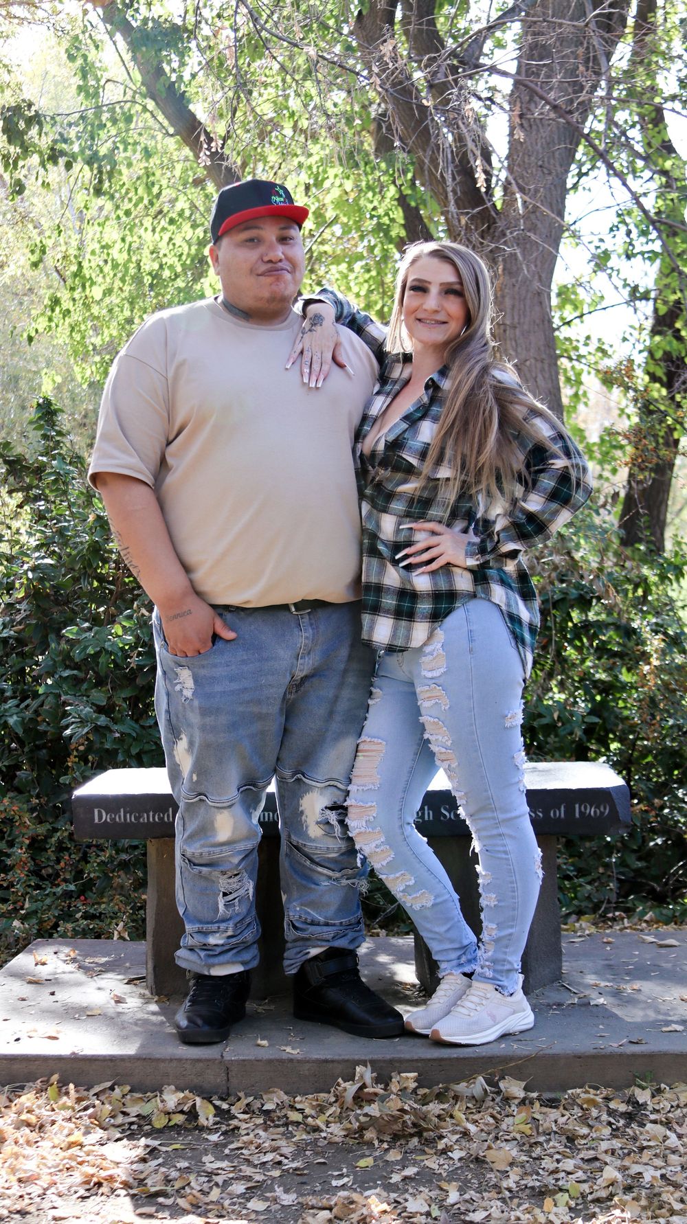Couple standing together outdoors during a lifestyle photography session in Utah