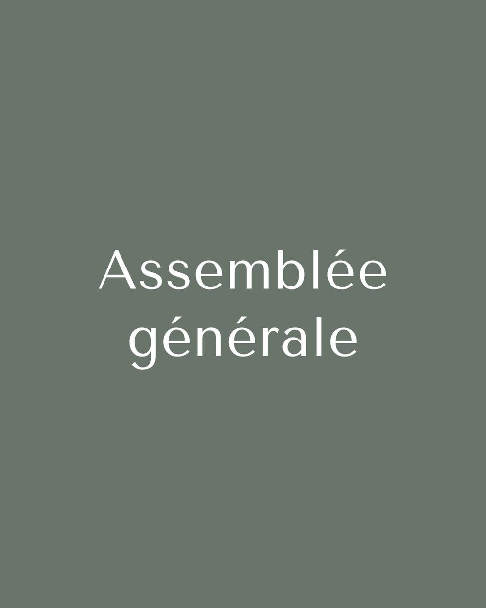 Assemblée générale