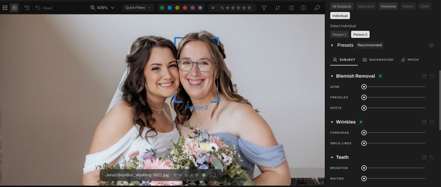Aftershoot AI editing retouching, photographer business tool, referral code, 20% off discount Aftershoot, remove glasses glare
