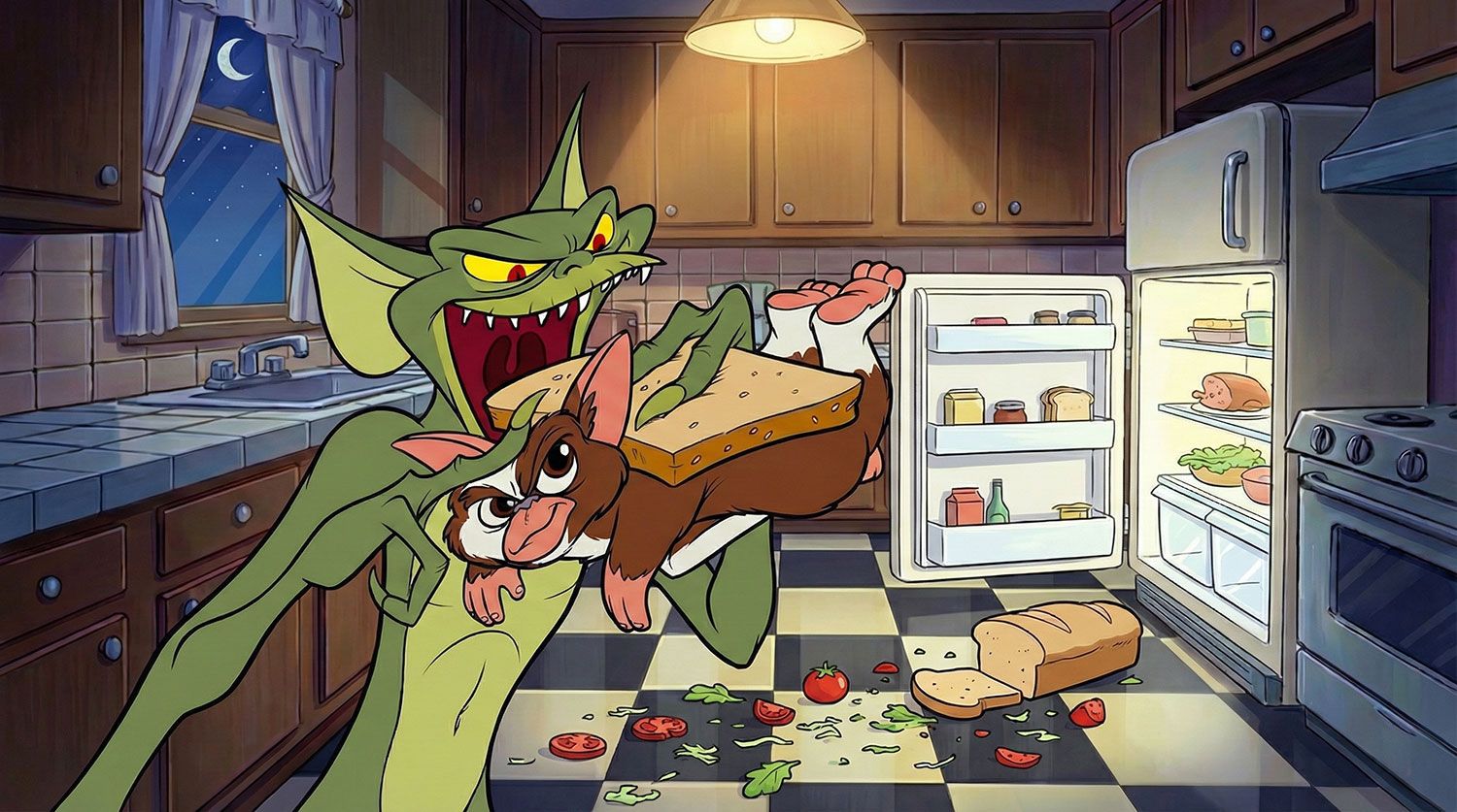 Colorized animation from the Gremlins animated series from the 90's
