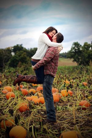 Engagement Portrait taken at Sinkland Farms in Riner, VA.