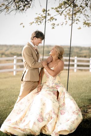 Outdoor Portrait of Couple on a Country Swing taken in Max Meadows, Va.