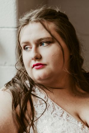 Moody Bridal Portrait. Rainy Day Wedding taken in Blacksburg, Va.