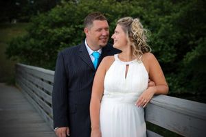 Bride and Groom Portrait taken at Claytor Lake in Dublin, Va.