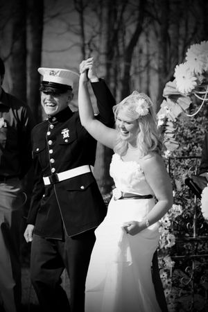 Black & White Just Married taken at Pleasant Hill Farm in Max Meadows, Va.