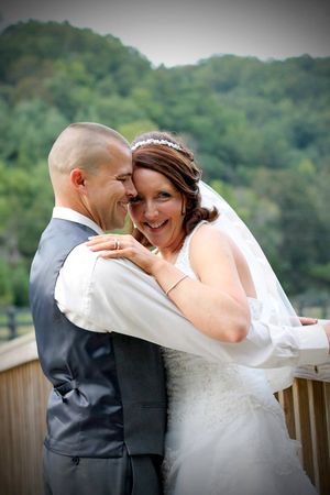 Bride & Groom Wedding Portrait taken at Selah Springs in Riner, Va.
