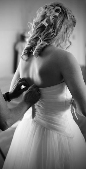 Black & White Bride Getting Ready Photo taken in Blacksburg, Va.