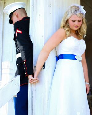 Bride & Groom Before Wedding Photo taken at Pleasant Hill Farm in Max Meadows, Va.
