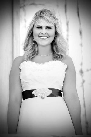 Black & White Bridal Photo taken at Pleasant Hill Farm in Max Meadows, Va.